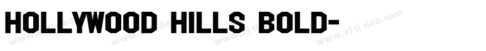 Hollywood Hills Bold字体转换